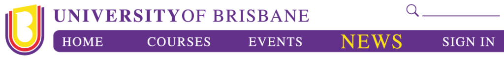 University of Brisbane Banner Header
